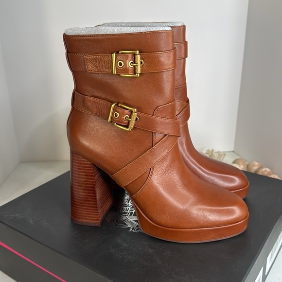 Vince Camuto Women's Coliana Platform Bootie Ankle Boot Color Whiskey Sz 10 - Picture 11 of 11